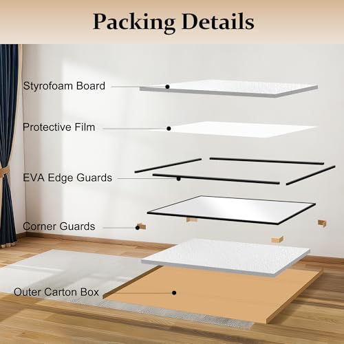Image of COFENY 36x50inch Bathroom Mirror, Black Rectangle Mirrors with Thin Metal Frame, Large Rectangular Wall Mirror for Bathroom, Living Roomm, Hair Salon, Big Farmehouse Mirror Hang Horizontal /Vertical