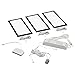 Produktbild LED Unterbauset 3er Set 6W 24V warm weiß 300lm mit Touch-Sensor dimmbar Flächenlicht Küchenleuchte Unterschrankleuchte Unterbauleuchte schwarz