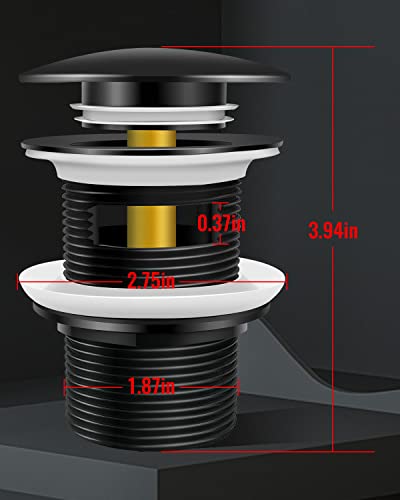 Pop-Up Drain For Freestanding Bathtub Compatible With Npsm Thread Stopper Assembly, Freestanding Bathtub Drain Stopper, Bath Tub Drain Kit Brushed Bronze Finish #TOP5