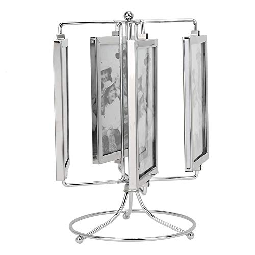 Cadre photo rotatif métallique pour optimiser l'espace de table - 5