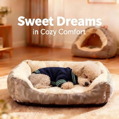 Image of Small /Medium Dog Sweater, Warm Dog Winter Coat w /Sleeves, Comfortable High Neck & Leash Hole, Premium Dog Clothes for Mini Poodle-Best for Holidays, Daily Walks S Blue