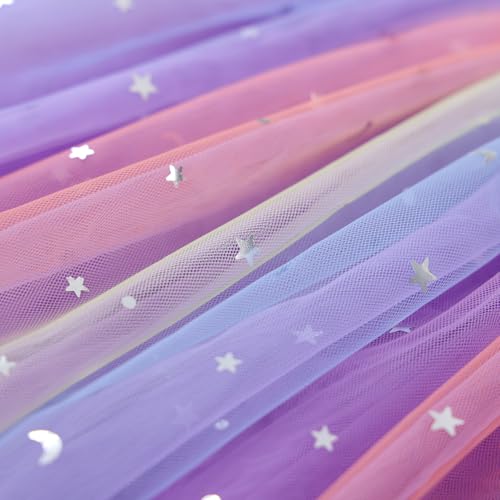 Image of GSVIBK Baby Girls Tutu Dress Sleeveless Toddler Cotton Tulle Skirt Princess Party Prom Dresses
