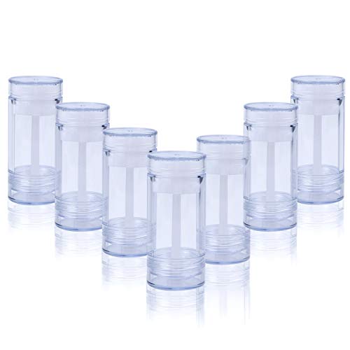 Plastic Deodorant Containers 8pcs Round Shape Bottom Filling Stick Deodorant Container 30g Empty Deodorant Containers DIY Empty Deodorant Tubes