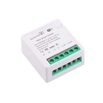 Tuya Mini WiFi Smart Switch Relay Module with Timing Function 16A 2-Way DIY Smart Light Switch for Smart Home, Compatible with Alexa Google Home Smart Life APP, Only Support 2.4G WiFi