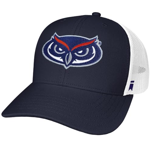 Florida Atlantic University Primary Logo Official Collegiate Team Logo Adjustable Snapback Trucker Hat - Unisex for Men and Women, Navy