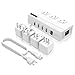 Universal Travel Adapter, GEARGO Power Converter All-in-One 220V to 110V Voltage Converter with 4-Port USB Charging UK/AU/US/EU Worldwide Plug Adapter White