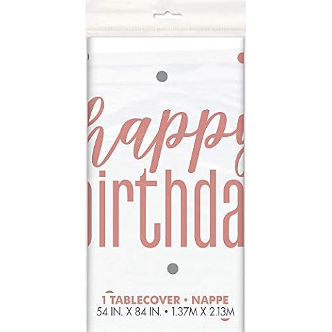Rose Gold Glitz Birthday Table Cover Cover