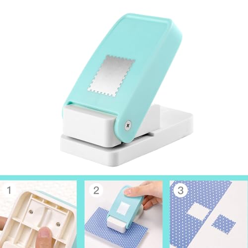 Perforadora rectangular para sellos festoneada y troqueladora de álbumes 7