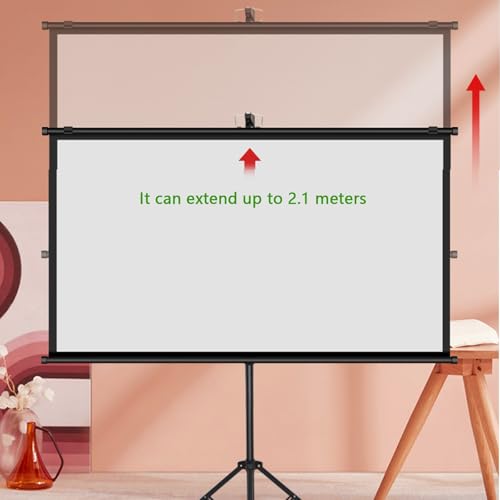 Pantalla retráctil con soporte 72" 16:9 para proyector miniatura 4