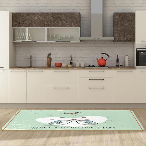 Alfombra de cocina para evitar resbalones VAPOKF alfombrillas lavables absorbentes de dos piezas 3