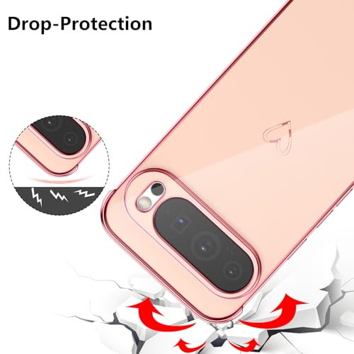 Coque Google Pixel 9 Pro XL rose ZTOFERA avec protection objectif photo - 4