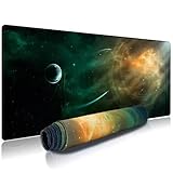 Gaming Mauspad Grünfläche, Mauspads XXL 600x400x2 mm, Tischunterlage Large Size mit rutschfeste Gummibasis Mousepad Groß für PC, Office, Laptop