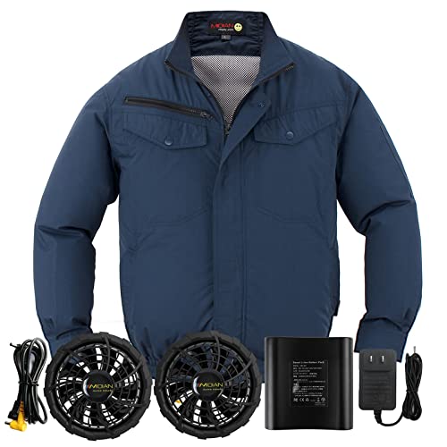 MIDIAN Cooling Jacket with Battery Pack Workwear with Fan Set for Hot Summer Outdoor & Industrial Use