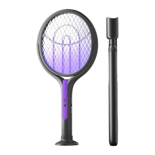 フライザッパーラケット、Gnats Zapper Racket - 伸縮式充電式GNATSランプ | ホームリビングルームの寝室のガレージのための柔軟な電気スワッター