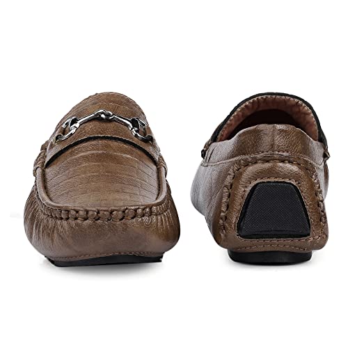 Image of Men's Synthetic Leather Material Casual Driving Loafer Buckle Shoes
