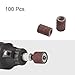 HARFINGTON 100pcs Sanding Drums 1/4 Inch Mini Sanding Sleeves 120 Grit Sanding Bands for Drum Sander Rotary Tools