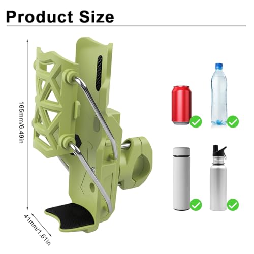 Image of STHIRA Riding Water Bottle Holder, Adaptive Folding Bottle Holder for Motorcycle, Durable Nylon Material, 360 Rotatable Angle Design, Bike Motorcycle Water Bottle Holder Accessory