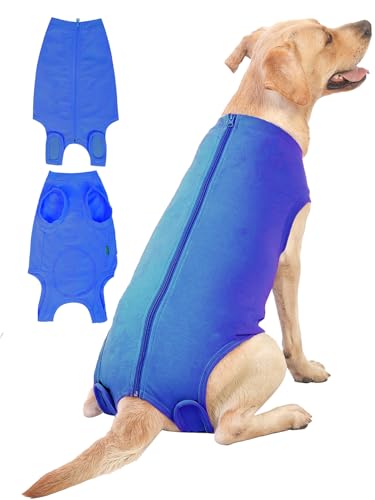 Image of Dog Surgery Recovery Suit - After Spay, Abdominal Wounds Post Surgical Recovery, Anti Licking Breathable Dog Onesies for Small, Medium & Large Pet, Alternative Bandages Cone E-Collar