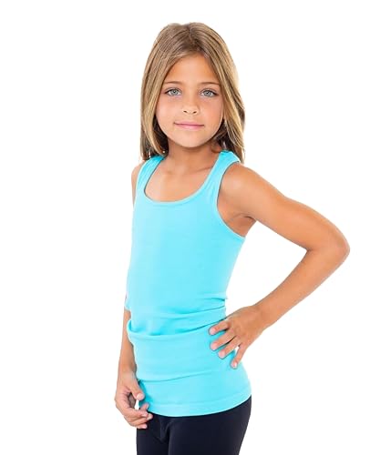 Image of Malibu Sugar Girls Tank Tops Size 7-10 - Racerback Tank Top Dance Cheer Gymnastics Shirts for Sports Undershirts Layering