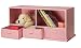 Badger Basket Shelf Storage Cubby with Three Baskets, Pink