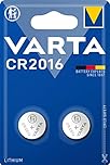 VARTA Batteries Electronics CR2016 Lithium button cell 3V battery 2-pack, Button cells in original blister pack of 2