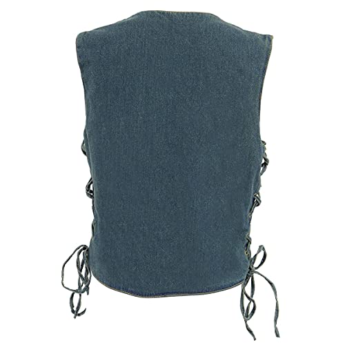 Image of Milwaukee Leather Women's Premium Denim Motorcycle Rider Vest | MDL