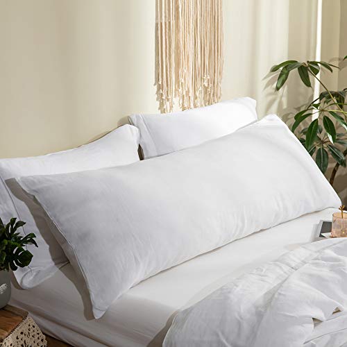 Simple&Opulence Body Pillow Cover 20" x 54",100% Pure Linen, Ultra