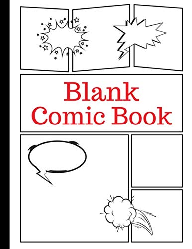 Blank Comic Book: Art And Drawing Comic Strips, Great Gift For Creative Kids | Red
