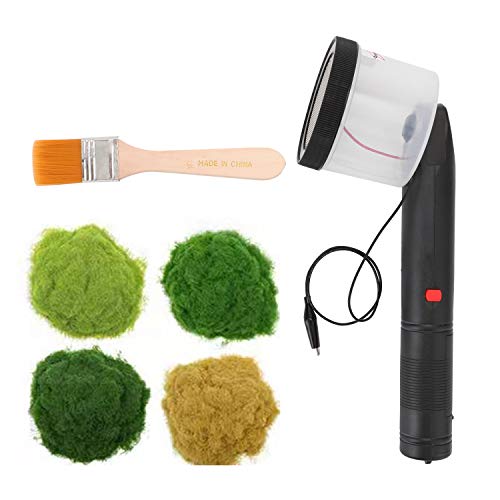 Garosa Mini Applicatore Statica Kit con 4 Colori, Applicatore ABS Portatile per Scenografie Fai da Te, Modellismo Miniature, Paesaggi in Sabbia, Artigianato Creativo