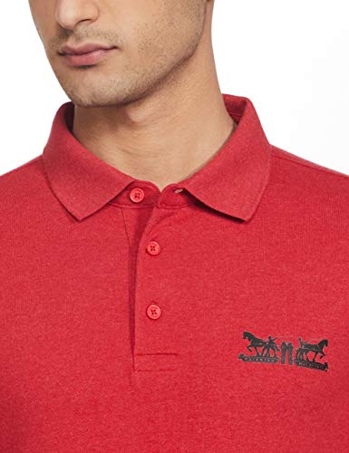 Image of Levi's Men's Solid Polo Collar Slim Fit T-Shirt
