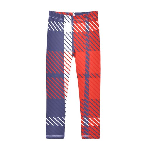 Plaid Scotland Blue Red Shorts for Toddler Girls Cotton Cartwheel Shorts Leggings Under Skirt