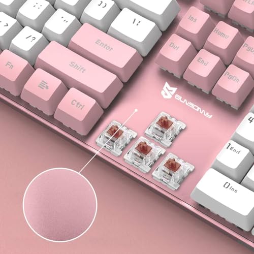Teclado mecánico de 104 teclas Qisan con distribución estadounidense 3