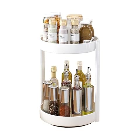 JOUING 2-Tier Rotating Spice Rack Cover
