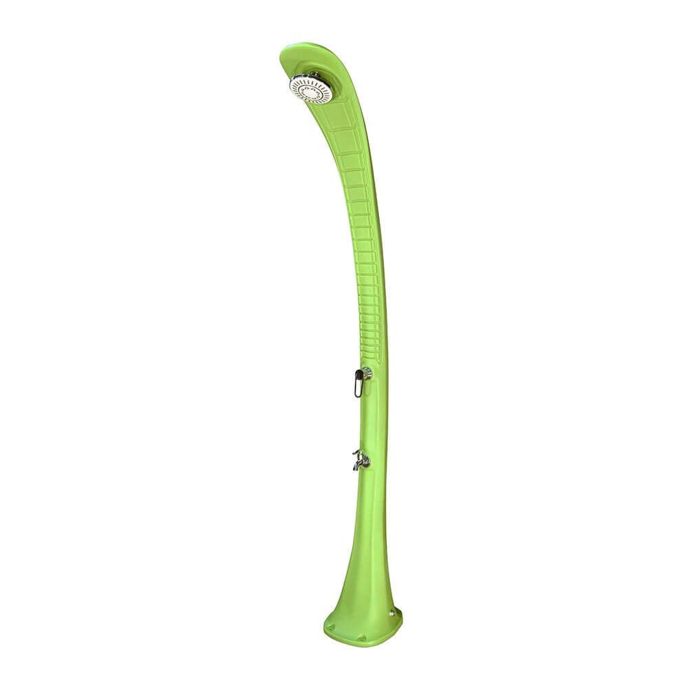 Formidra - Doccia solare Cobra 32L - DS-C720VE - Doccia solare esterna con piedini per giardino - Riscaldamento a energia solare e materiali in polietilene riciclabile - Verde - 30x34x217 cm
