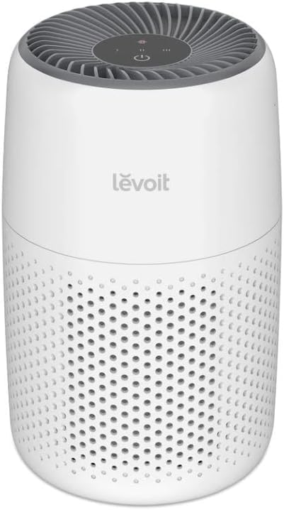 LEVOIT Luchtreiniger voor slaapkamer, effectieve filtratie tegen allergieën en geuren, stil, met aromatherapie-spons, 7 W, energiebesparend, 3 snelheden, luchtreiniger HEPA voor thuis, kantoor