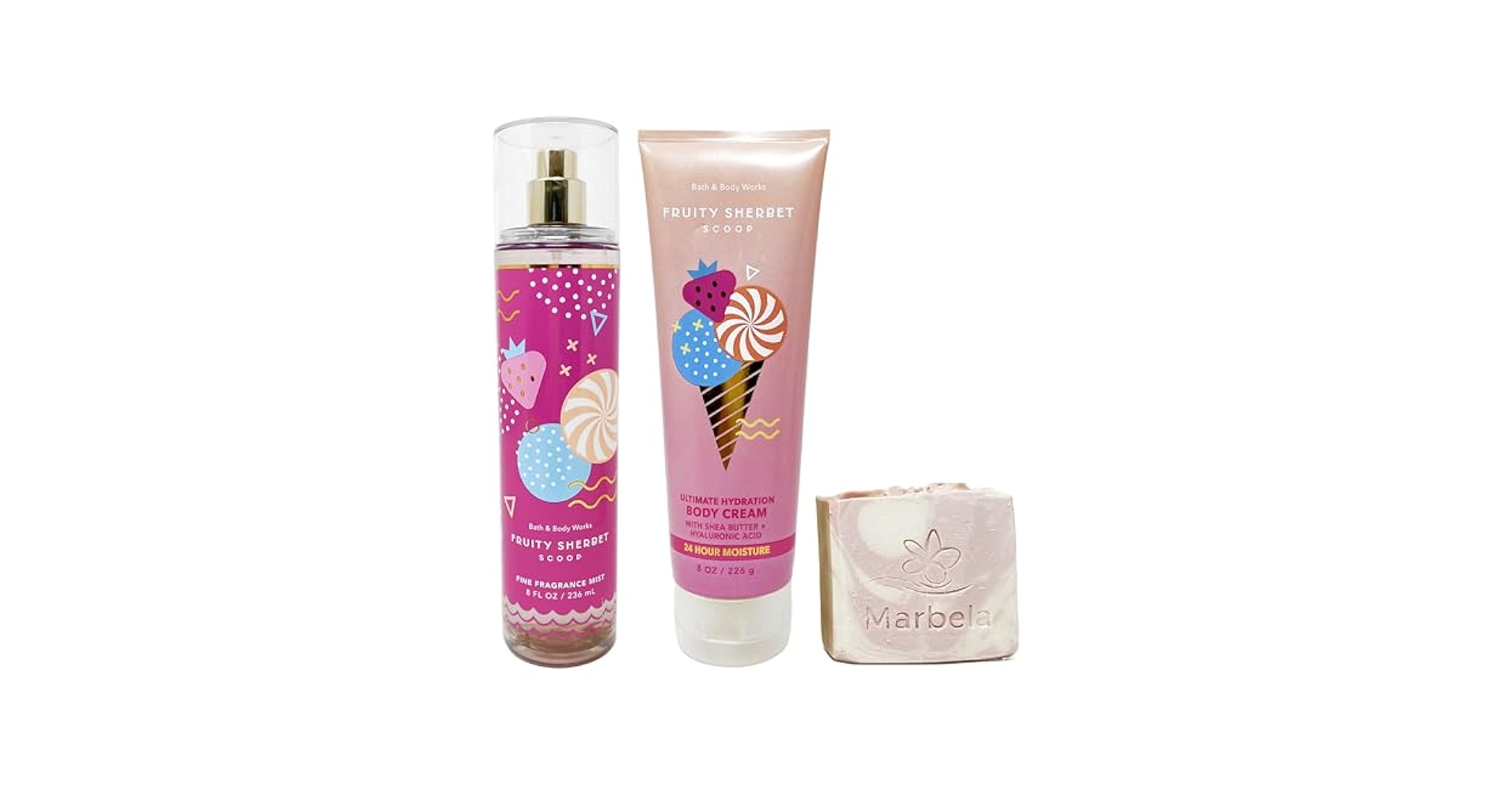 ☆BBW☆ Fruity Sherbet Scoop ミスト & ボディクリーム Amazon.com : Bath & Body Works Fruity Sherbet Scoop 3 Piece