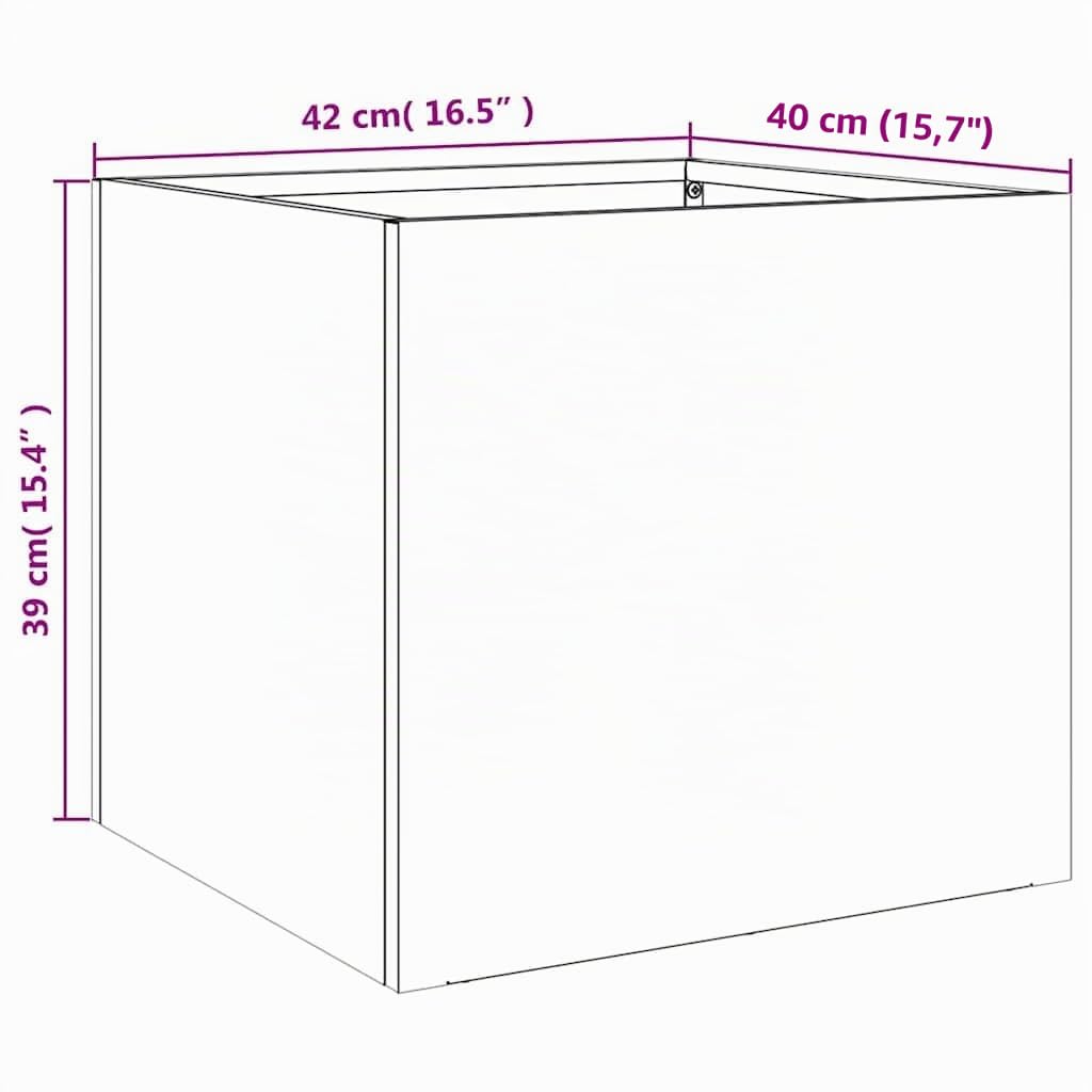 vidaXL Jardinières 2 pcs, Bacs à Fleurs, Pots de Plantes, Boîtes à Fleurs, Jardinières Surélevées de Jardin Terrasse, Anthracite 42x40x39 cm Acier