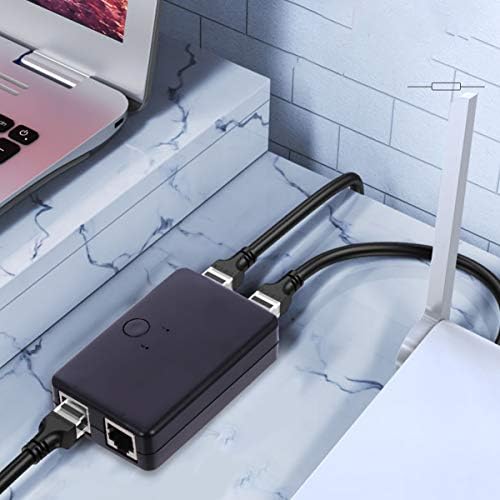 SOLUSTRE Mini 2 Port Gigabit Ethernet Switch Desktop Ethernet Splitter Unshielded Network Switch Home Travel Network Hub