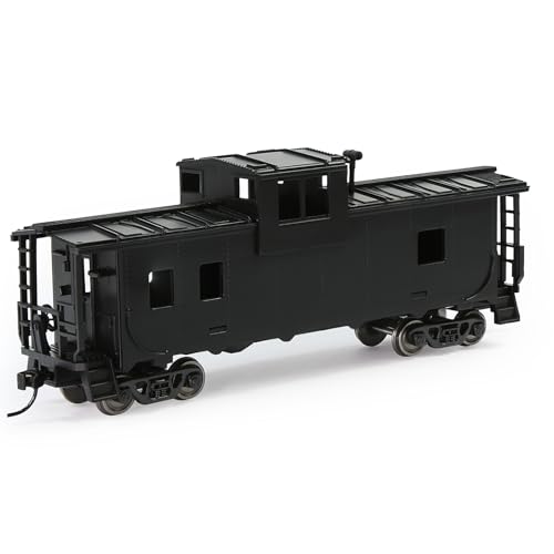 C8763 1 Unit Painted 1:87 HO Scale 36' Wide Vision Caboose Wagons Model Railway (Black)
