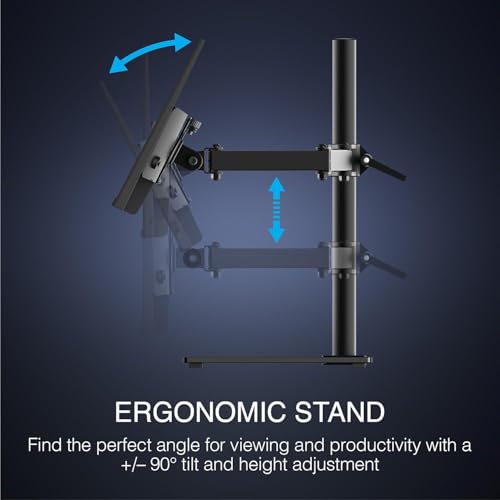 Image of Packard Bell airFrame Dual Monitor Workstation - Two 21.5 inch Full HD Screens, VESA Mount, 1920x1080, 75Hz, Tilt Adjustable, HDMI /VGA, Slim Bezel - Ideal for Home, Office, Productivity & Light Gaming