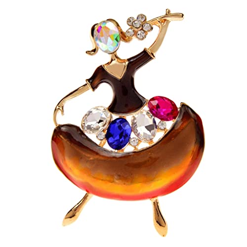 Broche ballerine en strass pour illuminer vos vestes d'automne