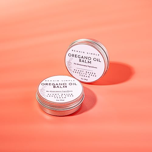 Remain Simple Oregano Oil Balm - Strongest All Natural Formula To Help Nourish The Skin Great For Eczema, Ringworm, Jock Itch, Cracked Skin, Nail Issues And Much More - Vegan Made In The Usa #TOP3