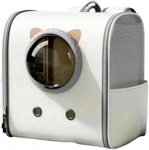 junbse猫&犬用キャリーリュック ペットキャリーバッグ 猫 小型犬 小動物用 大容量 折りたたみ式 2種類窓付き 通気性 旅行 病院 防災 避難 (大きいサイズ)