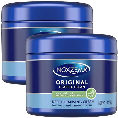 Noxzema Face Wash Travel-Friendly Jar 2-Pack Original Deep Cleansing Cream Face Cleanser 2 Oz Ea