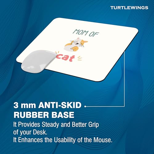 Image of TURTLEWINGS | Mousepad | Inspirational Quote Mousepad - 22x18 cm, 3mm Thick | Abstract Design Non-Slip Rubber Base | Office, Study & Gaming Use | Premium Smooth Surface 2 (Design 04)