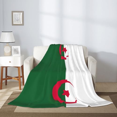 Couverture flanelle drapeau Algérie plaid chaud pour canapé et lit - 7