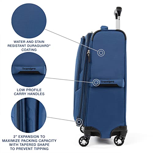 Travelpro Maxlite 5 Softside Expandable Spinner Wheel Luggage, Sapphire Blue, Carry-On 21-Inch
