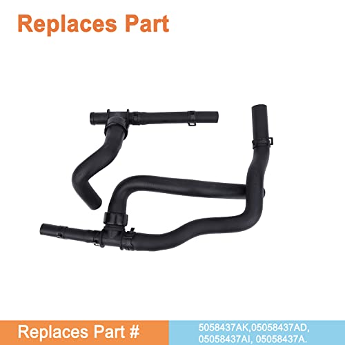 Heater Hose Set With Tee For Return.replaces Part # 5058437Ak,05058437Ad, 05058437Ai, 05058437A.fit For Dodge Journey 2.4 Vvt 2009-2019. #TOP1