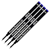 Pack of 4 - Private Reserve Ink, Schmidt 888 Writing Broad Tip Point (1.00mm) Black Ink Plastic Tube/Body Stainless Steel Tip Safety Ceramic Roller Ball Refill