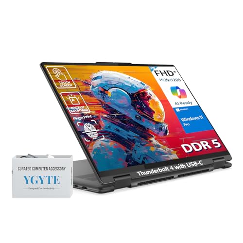 Lenovo Yoga 7i 2 in 1 Laptop Touchscreen, 16' FHD+ 360 Foldable Touch Screen Convertible, Intel Core Ultra 7, Windows 11 Pro, 16GB DDR5 RAM 512GB SSD|Backlit|Fingerprint|YGYTEaccessory